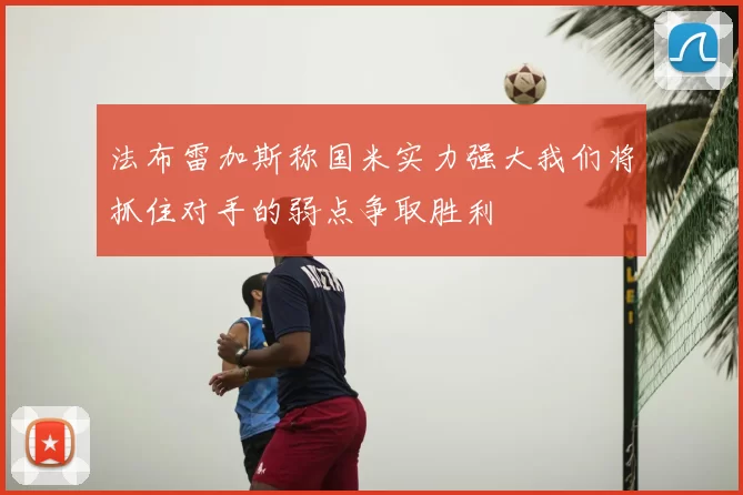 法布雷加斯称国米实力强大我们将抓住对手的弱点争取胜利