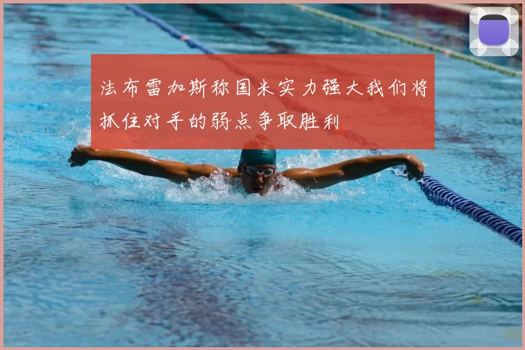 法布雷加斯称国米实力强大我们将抓住对手的弱点争取胜利